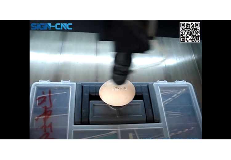 SIGN-CNC 60W laser machine engraving on egg, laser engraving machine from China